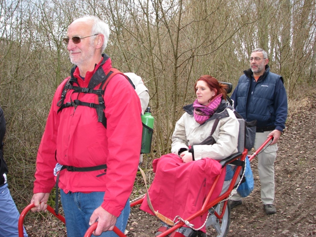 randonnée sportive avec joëlettes, Bure, 2012